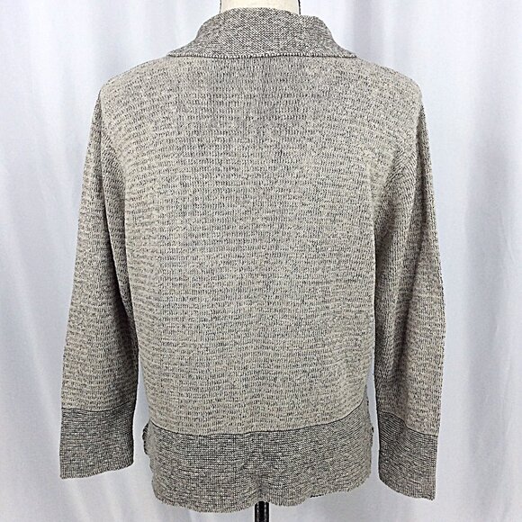 United Knitwear Co Cardigan Sweater Womens Size Small Beige Cotton Linen Blend - Picture 3 of 9
